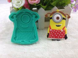 2015 Really Cute Despicable Me Minions Fondant Mould Cake Decorating Mold Plunger Biscuit Cookie Cutter DIY Tools N2