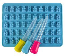 3 Pack Colorful Gummy Bear Molds - 3 Bonus Droppers - BPA Free &amp; FDA approved - for Cute Gummy Chocolate Ice Cubes... N2