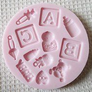 Sher ABC BABY Silicone Mold Fondant Molds Sugar Craft Tools Chocolate Mould For Cakes N4