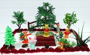 ONE HUNDRED ACRE WOODS Winnie the Pooh 12 Piece Birthday Cake Topper Set Featuring Winnie the Pooh Figures and... N6