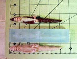 Silicone Mold for Santa Ornaments Handmade Supply 5 inches by 1 inch finished N7