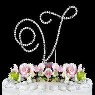 RENAISSANCE MONOGRAM WEDDING CAKE TOPPER LARGE LETTER V by Other