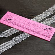 GogoForward Lace Flower Embossed Cake Fondant Stencil Pink Baking Decorating Moulds