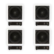 Theater Solutions TS1000 Passive 10" Home Theater In Wall 4 Subwoofers and 4 Amps Set
