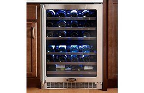 Marvel MP24WDG4RS Professional Dual Zone Wine Cellar Framed Glass Door, 24&quot;, Stainless Steel