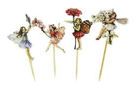 BETOP HOUSE Set of 24 Pieces Fairy Flower Theme Party Decorative Cupcake Topper Girl Birthday Party N5