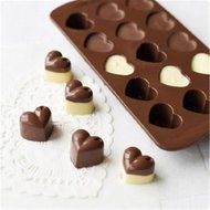 HAKSEN Mini 15-Heart Shape Silicone Ice Cube / Chocolate / Cake Mould N5