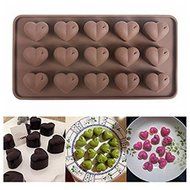 HAKSEN Mini 15-Heart Shape Silicone Ice Cube / Chocolate / Cake Mould N7