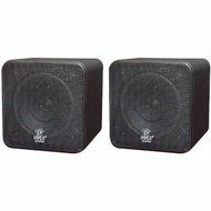 2) PYLE PCB4BK 4" 200W Mini Bookshelf Speakers Black