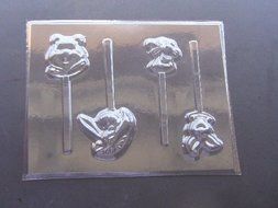 Honey Bear Faces Chocolate Candy Lollipop Mold Winnie the Pooh