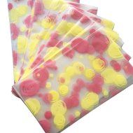 PETMALL PINK AND YELLOW 100 Pcs Colorful DIY Soap Cookies Candy Bakery Cello OPP Packing Bags CF-109