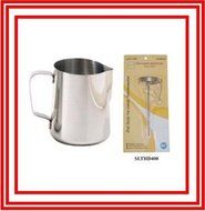 1 Pc Espresso Steam Milk Frothing Pitcher 12 Oz (12oz) + 1 Pc Thermometer NEW N2