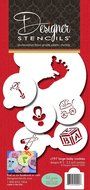 Designer Stencils C197 Baby Cookie and Cupcake Stencils (Large), Baby Carriage - Rattel - Pacifier - Block - Diaper... N2