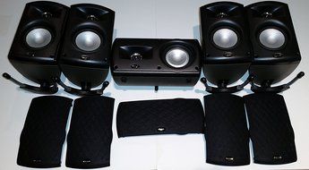 Klipsch Synergy Quintet "I" Micro Home Theater Speaker System (Set of Five, Silver) (Discontinued by Manufacturer)