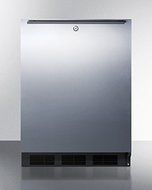 Summit FF7LBLBISSHHADA: ADA compliant commercial built-in auto defrost all-refrigerator with black cabinet, lock...