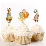 Tonnier - &hearts; Festival Series &hearts; - Christmas Set of 24 Pieces - Cake and Cupcake Toppers, Decoration N6