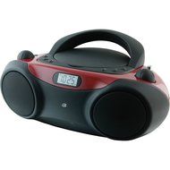 3.5mm Audio Input, Built-in Radio, CD Player Boom Box, Black