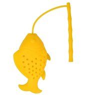 gangnumsky-Unique Cute Tea Strainer, Interesting Life Partner Cute 1pc. Yellow Fish Mr Teapot Silicone Tea Infuser... N2