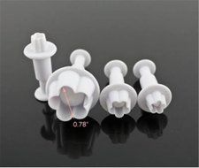 SNW Embossing Dies Printing Tools Fondant Mold Soap Silicone Bakeware Chocolate Mold Cake Decoration,4 Sets