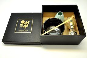Japanese Mino Yaki ware Matcha Bowl And Tea Ceremony Set Green Tea 10.5 / 10.5 / 8cm (4.1 / 4.1 / 3.1inch)[7368] N5