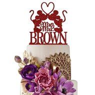 Sugar Yeti Made In USA Personalized Wedding Cake Topper Mrs Minnie Heart Mr Mickey #1 Black N2