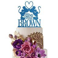 Sugar Yeti Made In USA Personalized Wedding Cake Topper Mrs Minnie Heart Mr Mickey #1 Black N3