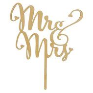 Mr&amp;Mrs Wooden Cake Toppers Wedding Party Cake Decorating