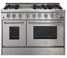 AGA APRO48DFSS 48" Professional Dual Fuel Range with RapidBake Convection, Stainless Steel N5