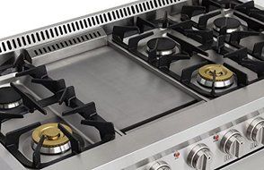 AGA APRO48DFSS 48" Professional Dual Fuel Range with RapidBake Convection, Stainless Steel N6