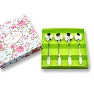 Wenkoni Stainless Steel Creative Spoon for Coffee、Tea、Cake、Sugar、Dessert Ice Cream Spoon (Set of 8) N16