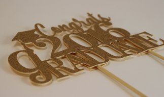 All About Details Gold Congrats 2016 Graduate Cake Topper