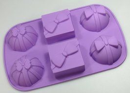 Sarah Janes Silicone 6 Cell Cake / Soap Mould - Gift/Parcel