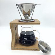 Portable Reusable Stainless Steel V-type Cup Cone Coffee Filters Drip Coffee Maker Tool N4