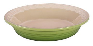 Le Creuset Stoneware Pie Dish, 9-Inch, Palm
