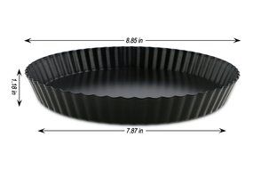 TedGem 2 Pack 8.8 Inches Non-Stick Removable Loose Bottom Quiche Tart Pan, Tart Pie Pan, Round Tart Quiche Pan...