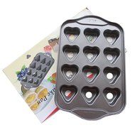 Befamous 12 Cups Non-stick Muffin Cupcake Pan - Removable Bottoms Round N3