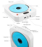 ECHLIFE Latest Wall-mounted Bluetooth Hi-Fi CD Music Player with Remote Control, USB, TF Card, AUX In and Digital... N6