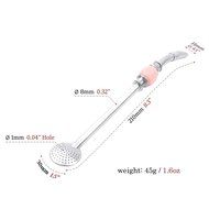 GFDesign Yerba Mate Bombilla Gourd Drinking Filter Straws Stirrer Food-Grade 18/8 Stainless Steel - Set of 2 with... N16