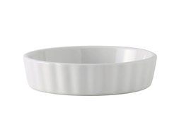 Tuxton BPK-0805 Vitrified China Round Fluted Creme Brulee Dish, 8 oz, Porcelain White (Pack of 12)