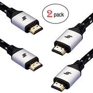 Sinseader three pack 3ft HDMI Cable-Braided Cord-Gold Plated Connectors-Support Ethernet Audio Return Ultra High...
