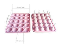 L.T.FANG 20 Silicone Tray Pop Cake Stick Mould Lollipop Party Cupcake Baking Mold Ice tray sphere maker