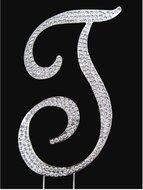 21 Silver Rhinestone Crystal Cake Topper Silver, Gold Numbers, Letters, Bling Love, Wedding, Birthday, Anniversary...
