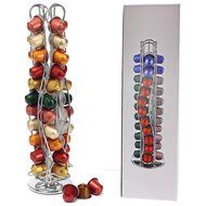 Spares2go Universal 40 Rotating Pod Disc Holder Rack For Coffee Machine Capsules/ Milk Cream Pods (40 Capsule... N2