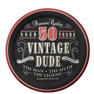 50th Birthday Vintage Dude Aged 50 Years Birthday ~Edible Icing Image Cake/cupcake Topper!!! (1/4 Sheet)