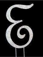 21 Silver Rhinestone Crystal Cake Topper Silver, Gold Numbers, Letters, Bling Love, Wedding, Birthday, Anniversary... N3