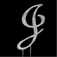 21 Silver Rhinestone Crystal Cake Topper Silver, Gold Numbers, Letters, Bling Love, Wedding, Birthday, Anniversary... N4
