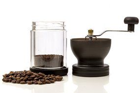 Manual Burr Coffee Grinder for Bean and Spices, Adjustable Hand Crank Mill for Espresso, French Press N4