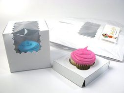 Katgely Individual Cupcake Boxes with Insert, Pack of 20