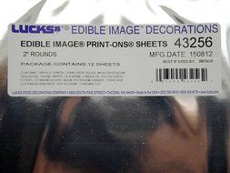 Lucks 43256 2&quot; Rounds Edible Image Print-Ons Sheets (12 sheets per pack x 2) N2