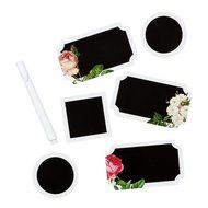 Talking Tables Blossom &amp; Brogues Jelly Jar Treat Bag Label Chalk Stickers (Pack of 18), Black